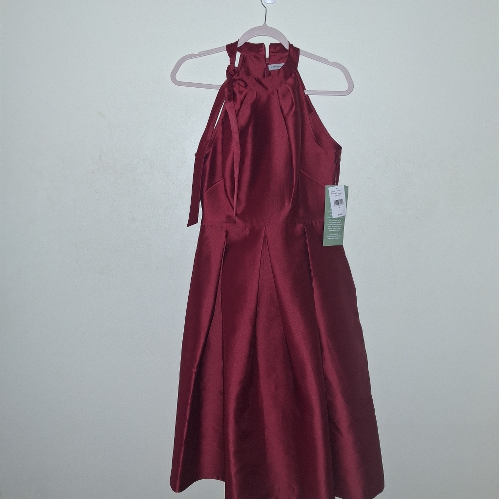 Danny & Nicole Scarlet Red Halter Sundress Size 4
